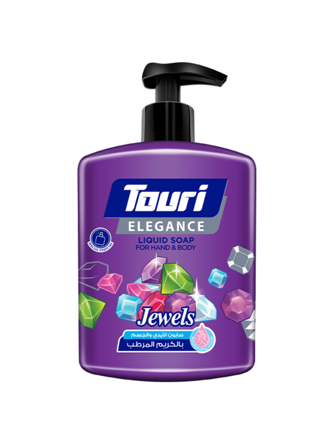 Touri Liquid Soap Jewels 500ml | توري صابون الايدي والجسم جواهر - 2kShopping