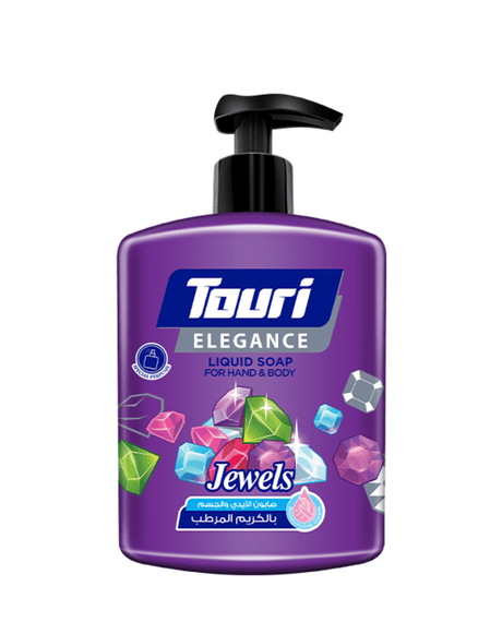 Touri Liquid Soap Jewels 500ml | توري صابون الايدي والجسم جواهر - 2kShopping