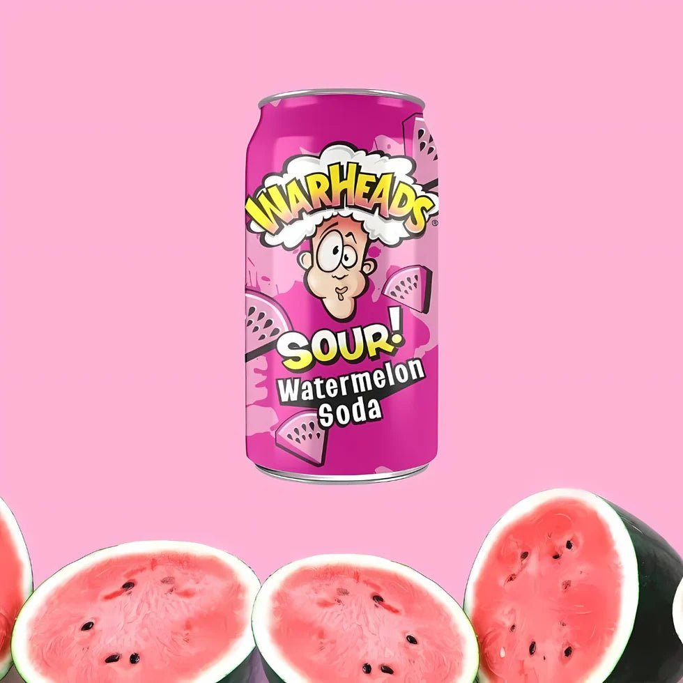 Warheads Sour Watermelon Soda 355ml | وور هيدز مشروب بنكهة البطيخ الحامض - 2kShopping