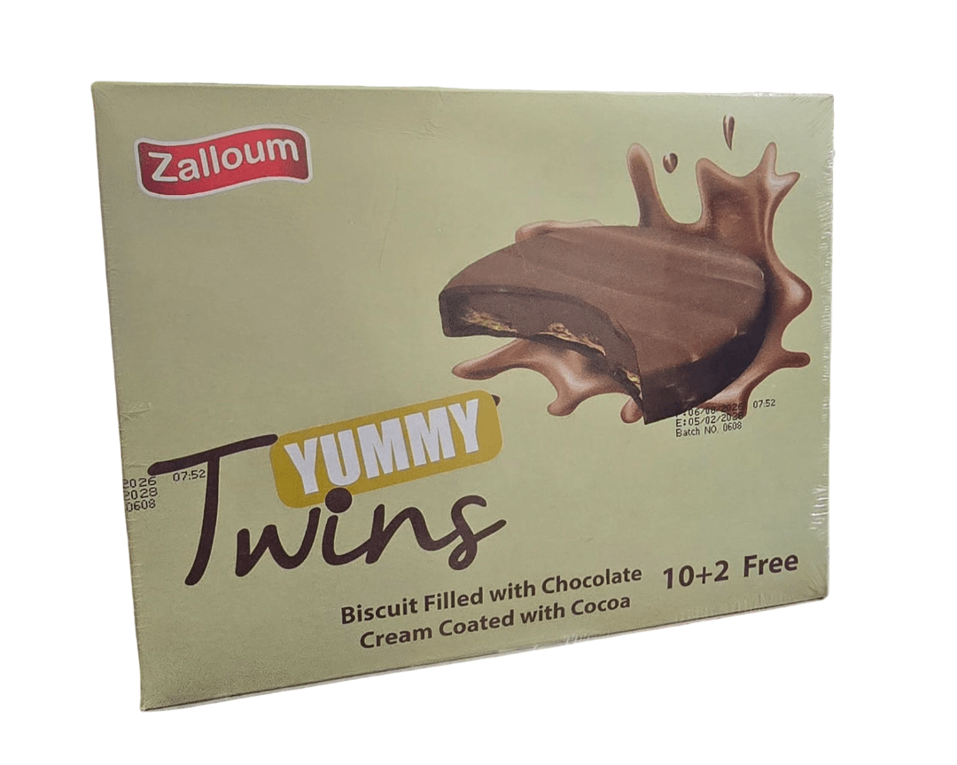 Zalloum Yummy Twins Chocolate Pack of 12 x 22g - 2kShopping