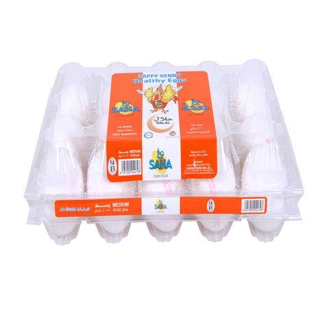 Saha White Medium Eggs x Pack of 15 - 2kShopping.com - Grocery | Health | Technology