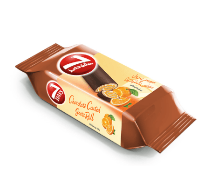 7Days Chocolate Coated Swiss Roll with Orange Filling - 2kShopping.com - Grocery | Health | Technology