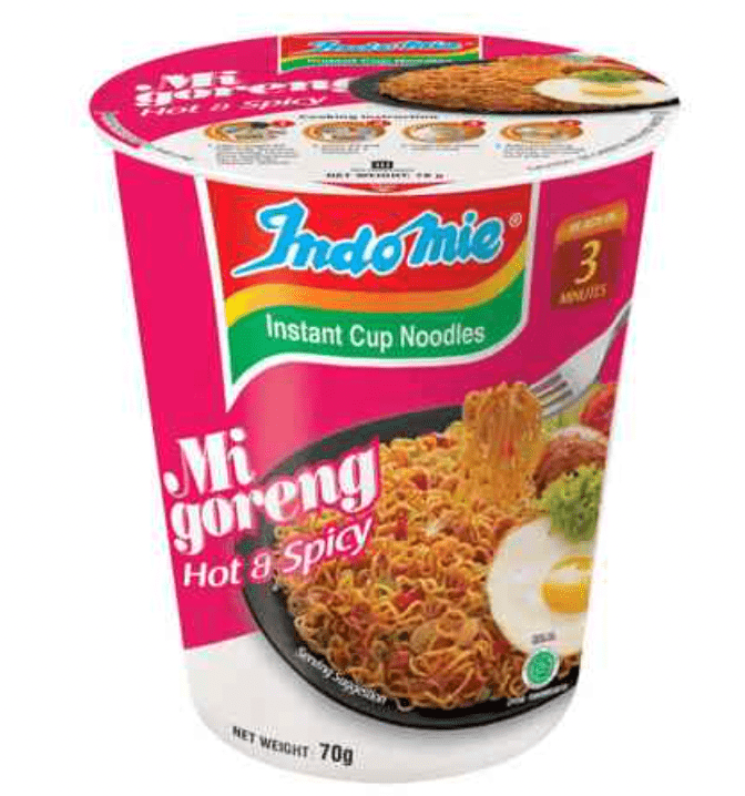 Indomie Hot & Spicy Noodles Cup 70g | اندومي نكهة حارة - 2kShopping