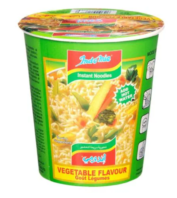 Indomie Vegetable Noodles Cup 60g | اندومي بنكهة الخضار