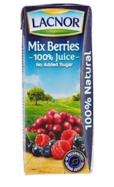 Lacnor Mix Berries Fruit Drink 180 ml | لاكنور شراب فاكهة التوت