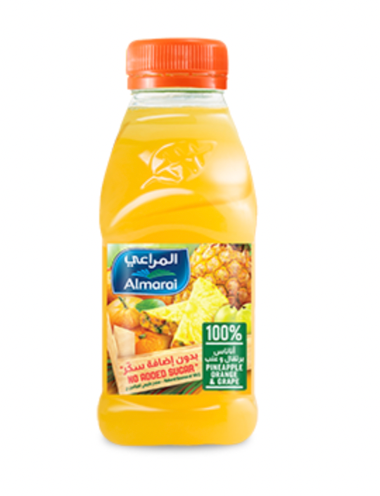 Almarai Pineapple Orange & Grape Juice 200ml |عصير أناناس وبرتقال و عنب