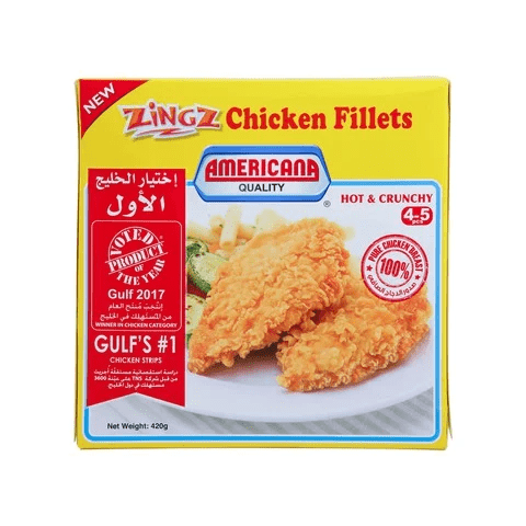 Americana Zingz Hot and Crunchy Chicken Fillets 420g - 2kShopping.com - Grocery | Health | Technology