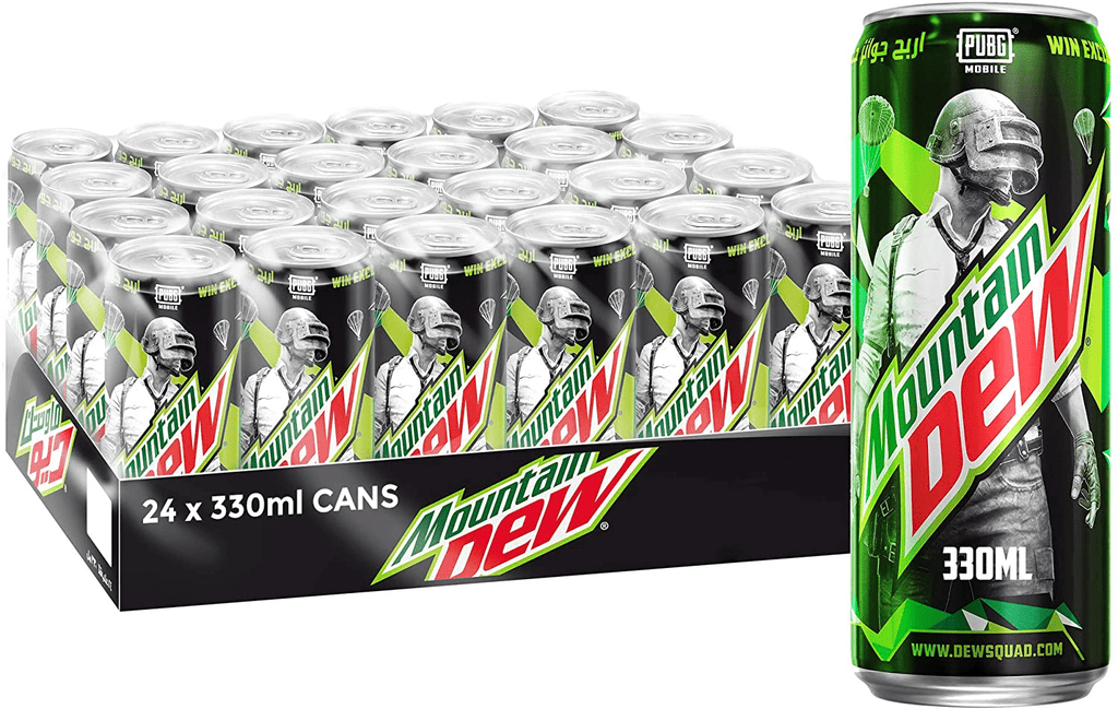 Mountain Dew, Carbonated Soft Drink, 24 x 330 ml Cans - 2kShopping.com - Grocery | Health | Technology