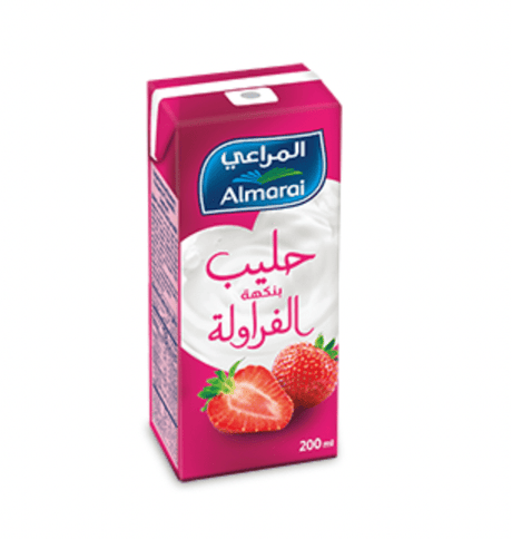 Almarai Long Life Strawberry Milk 200ml | حليب بالفراولة - 2kShopping